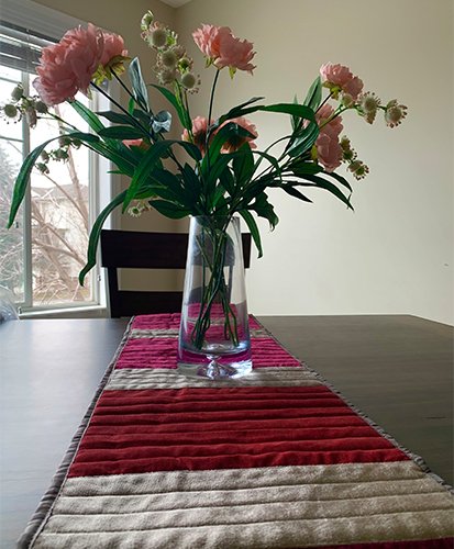 Revive – Table Runner in Silk & Velvet with Tassels