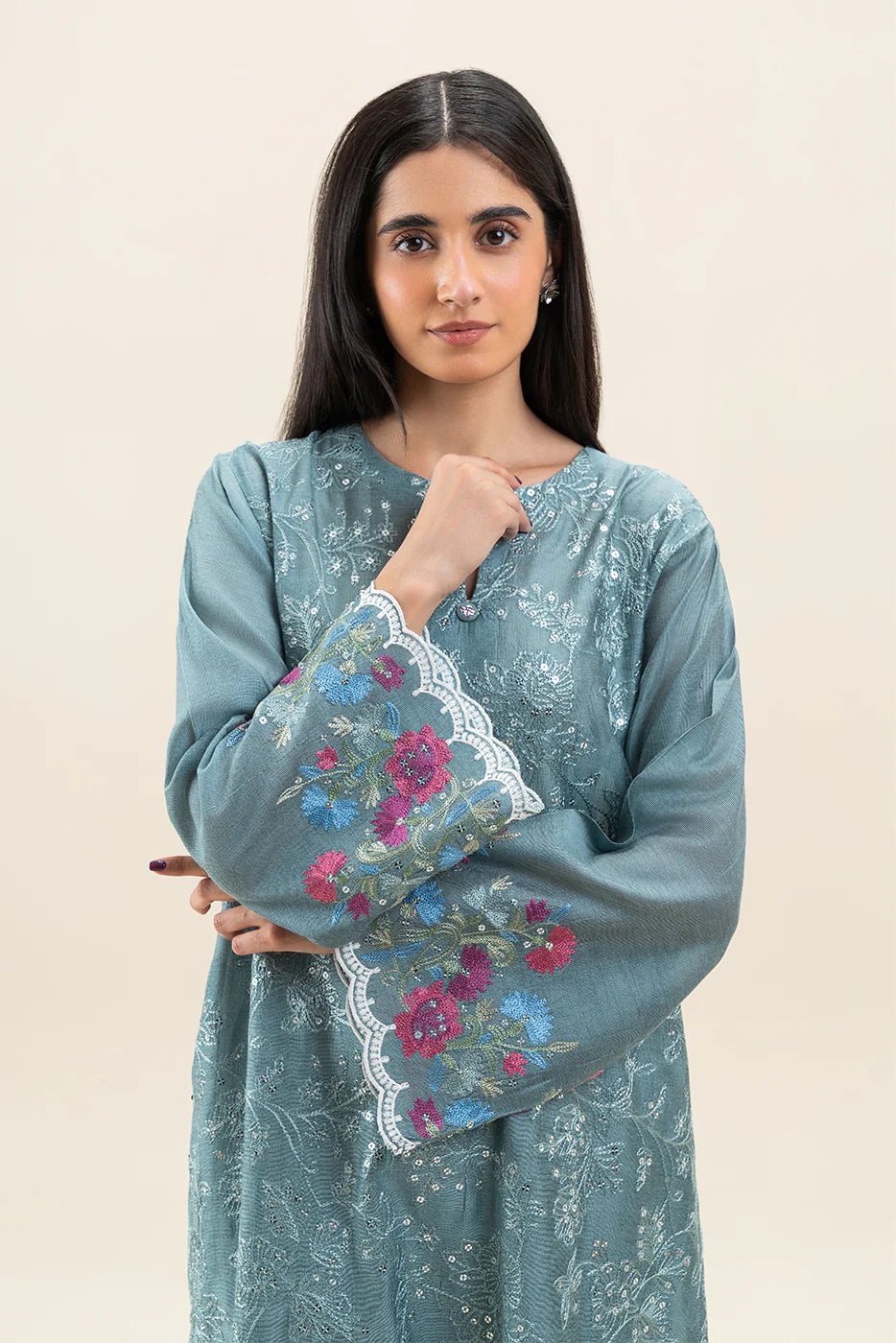 Beechtree | Embroidered Pret 2-Piece Two-Tone