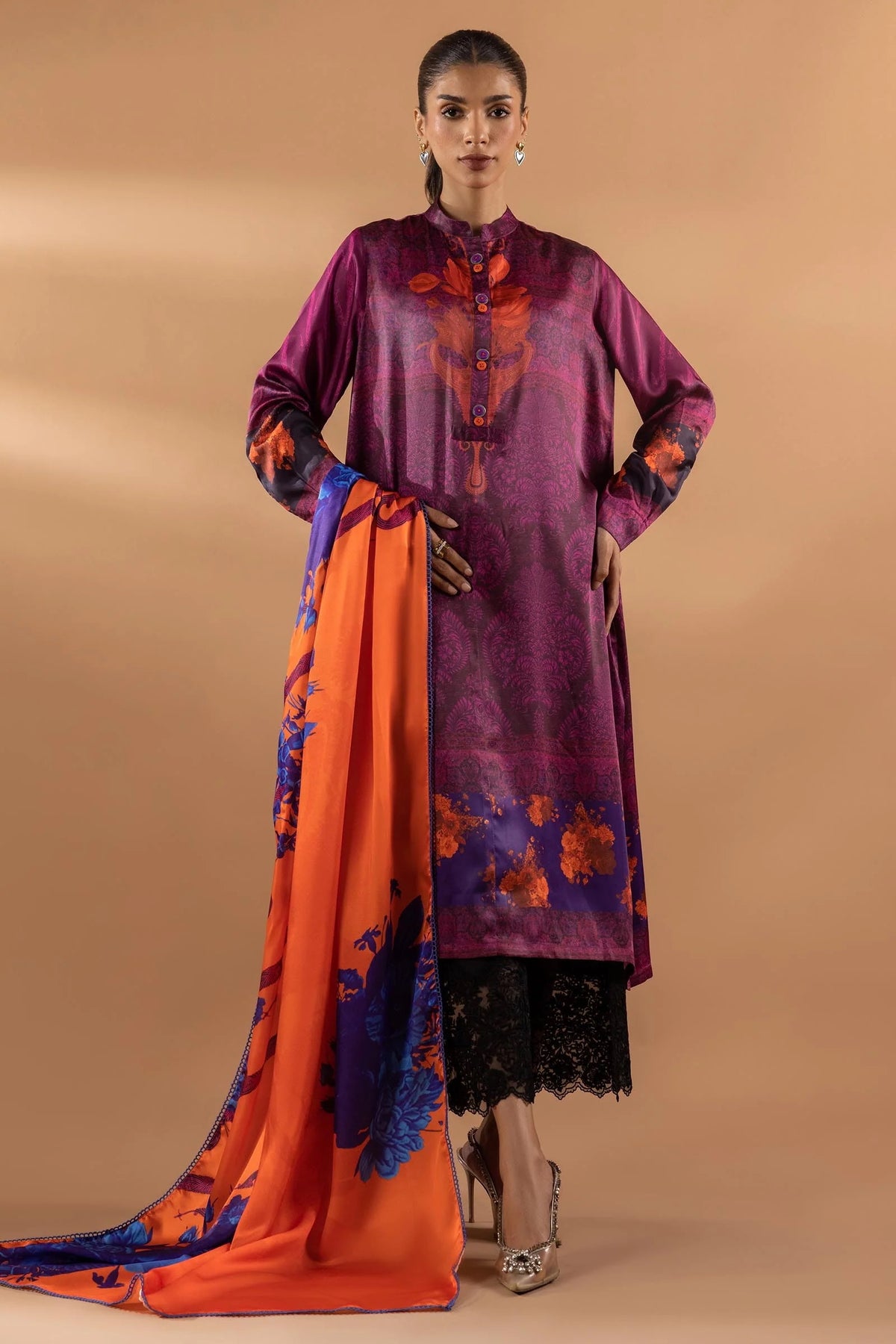 Sana Safinaz | Stitched Pret 2-Piece Satin