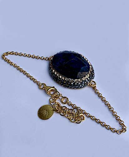 Revive – Turkish Handmade Gemstone 925 Sterling Silver Gem and Crystals Classic Bracelet