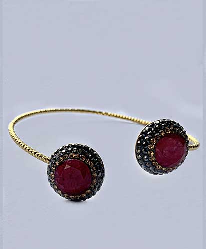 Revive – Turkish Artisan 925 Sterling Silver Gems and Crystal Adjustable Bracelet