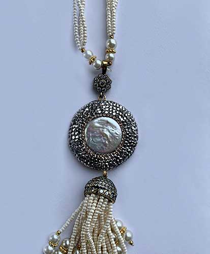 Revive – Unique Turkish Gem and Crystals Tassel Necklace