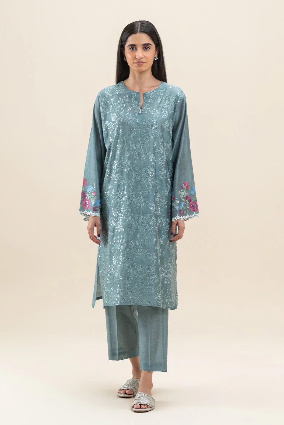 Beechtree | Embroidered Pret 2-Piece Two-Tone