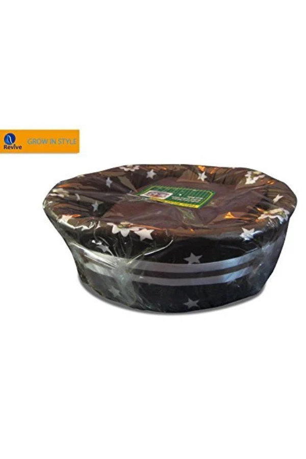 Revive | Hand Made Natural Cane Rectangular And Round Bread Basket Set Quilted and wrapped with Cotton Fabric