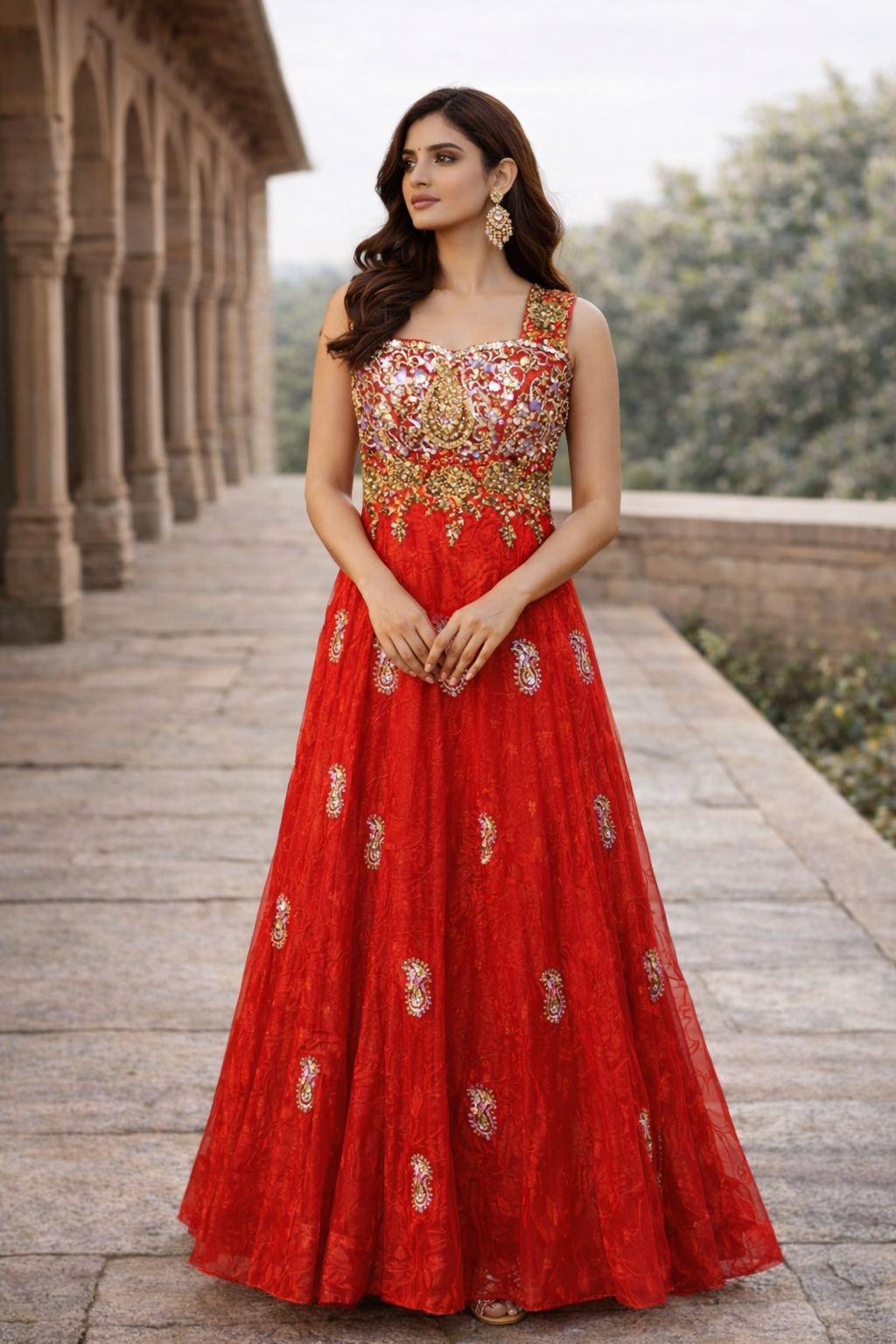 Revive | Luxury Pret 3-Piece Net Anarkali