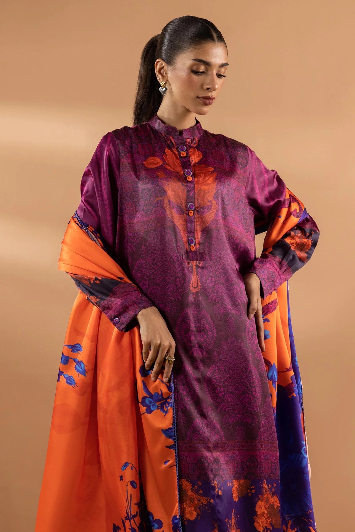 Sana Safinaz | Stitched Pret 2-Piece Satin