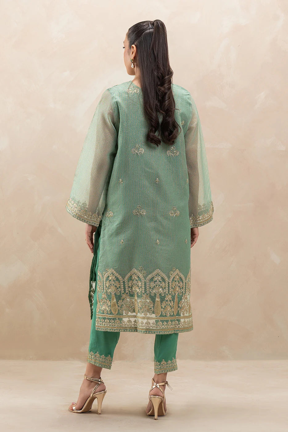 Beechtree | Embroidered Luxury Pret 2-Piece Organza