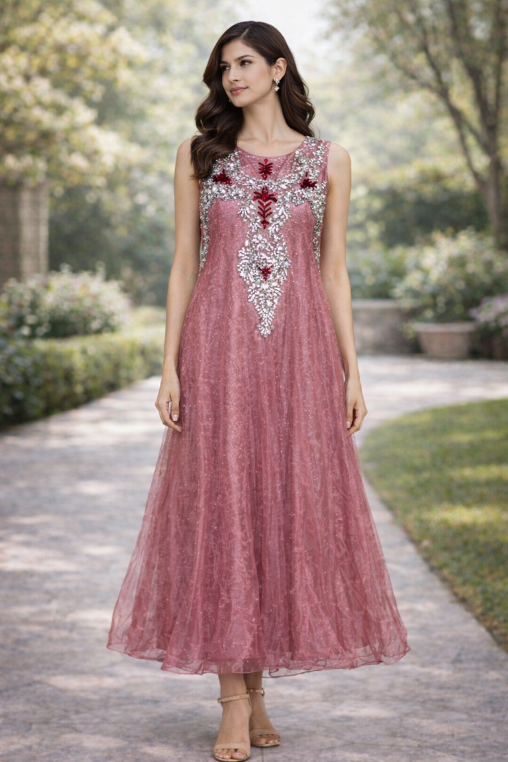 Revive | Luxury Pret 3-Piece Net Anarkali