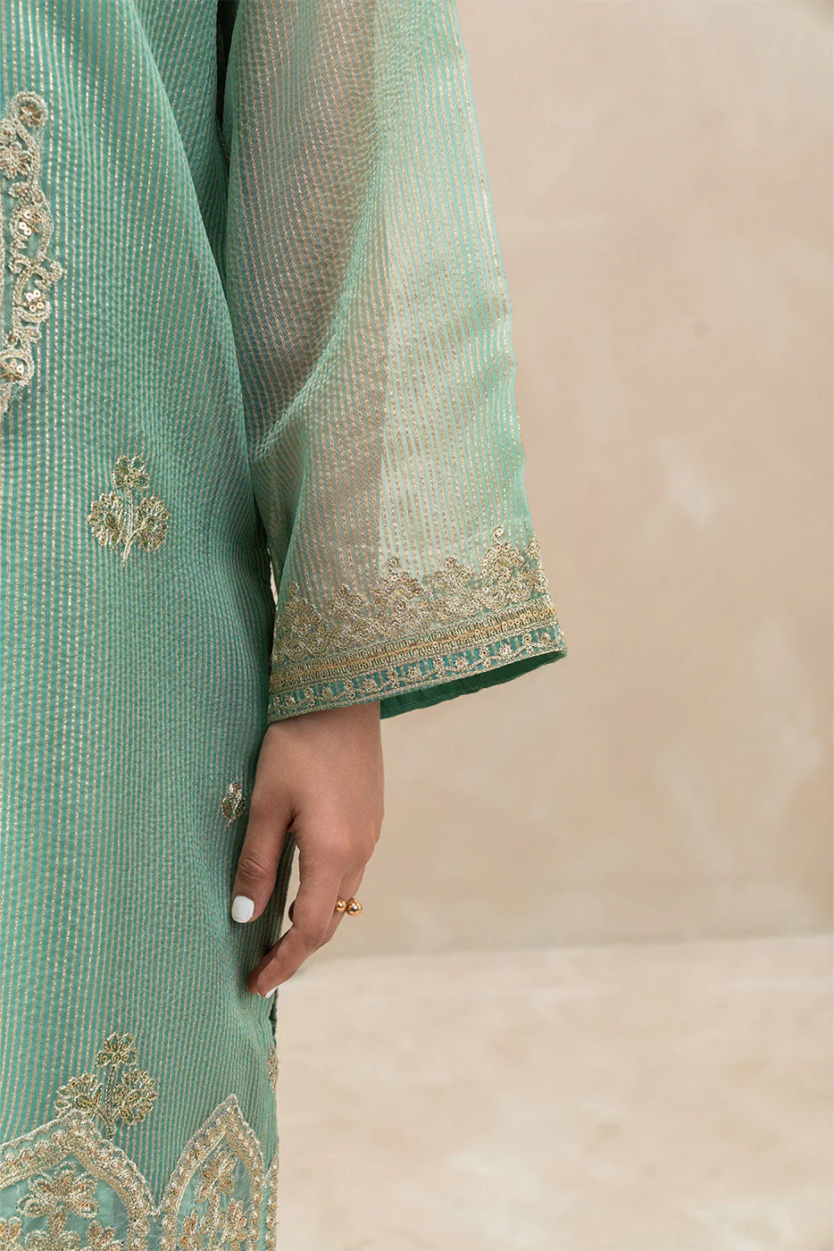 Beechtree | Embroidered Luxury Pret 2-Piece Organza