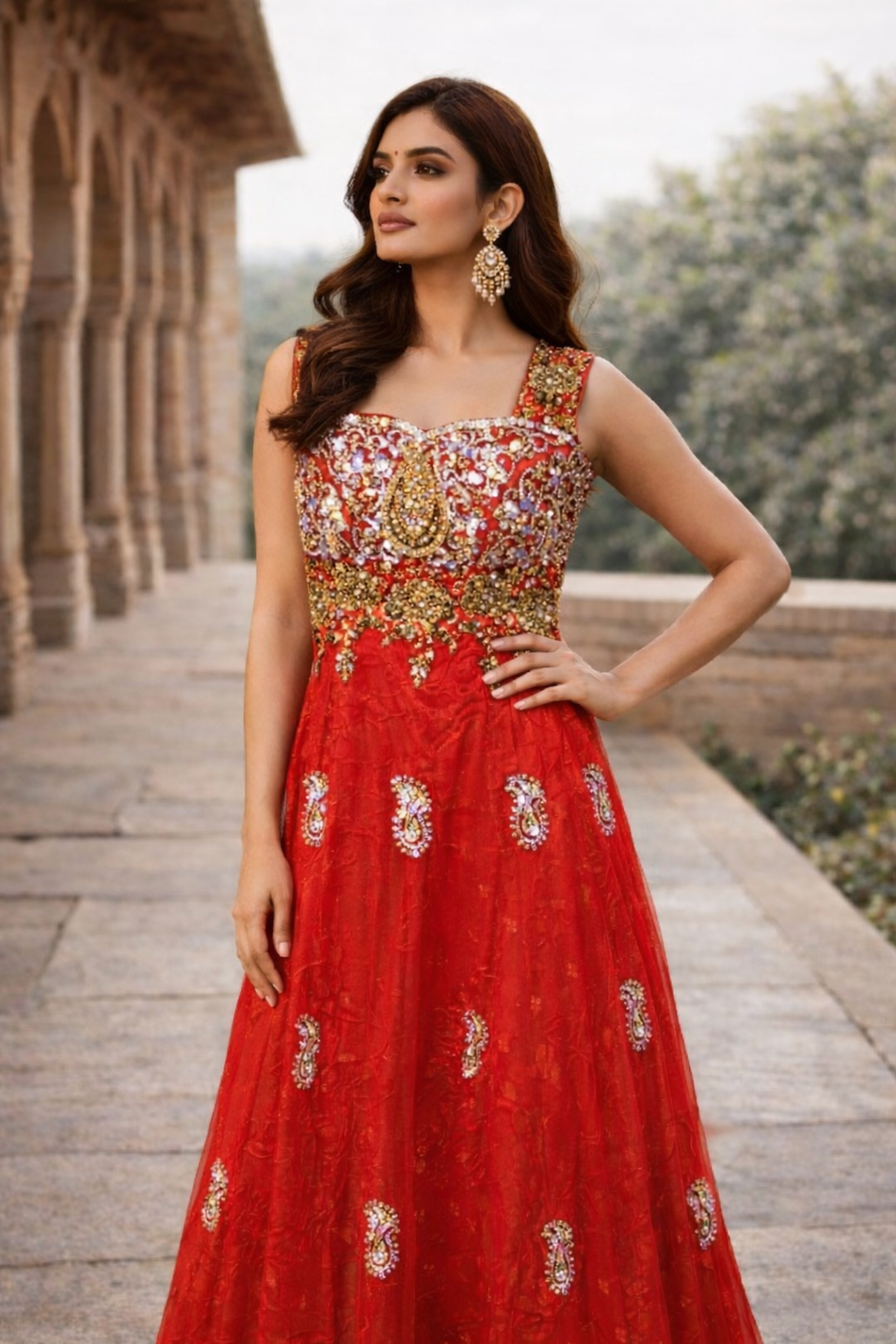 Revive | Luxury Pret 3-Piece Net Anarkali