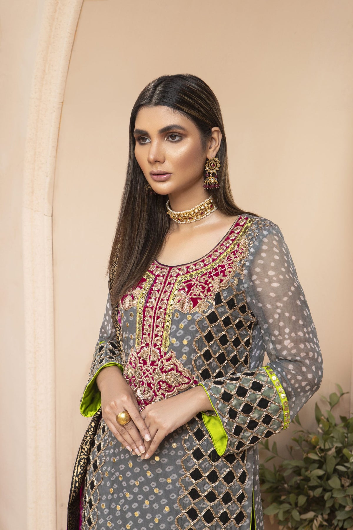 Sarah Salman | Formal Pret 3-Piece Chiffon Silk