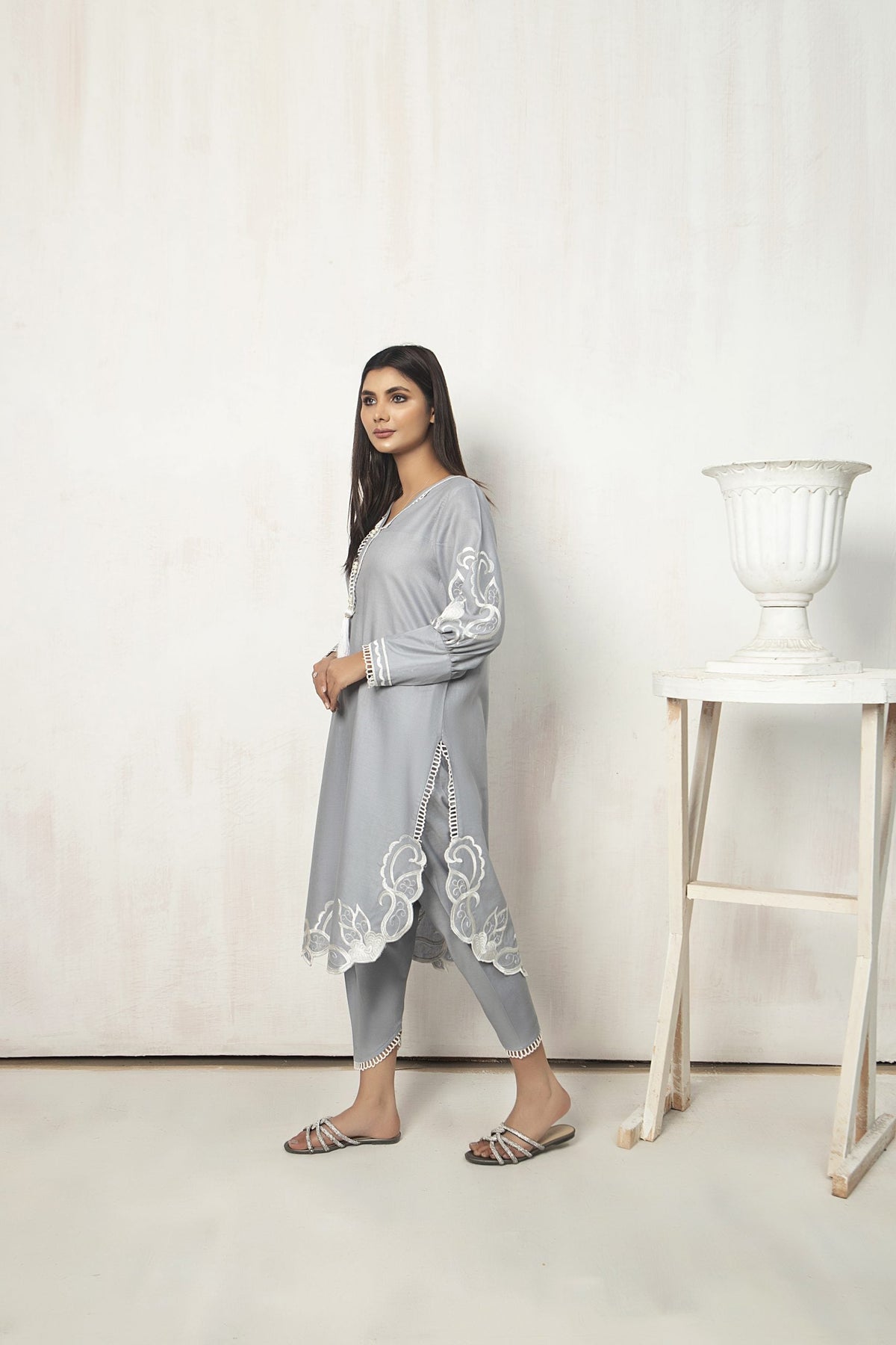 Sarah Salman | Basic Pret 3-Piece Cotton Silk