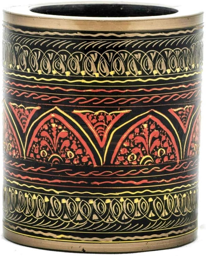 Revive – Hand Carved Cylindrical Wood Pen & Pencil Holder