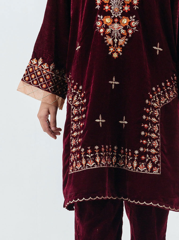 Beechtree | Embroidered Pret 1-Piece Velvet